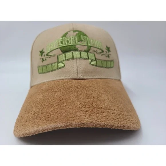Vintage Universal Studios Strapback Adjustable (Fits Small) Hat Cap Beige Brown - Picture 2 of 13